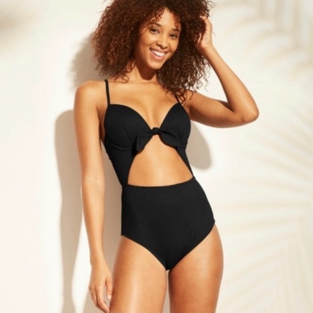 Shade & Shore Black Women's One Piece Swimsuit